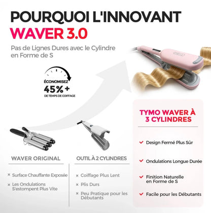 TYMO ROVY – Onduleur 3.0 pour des Beach Waves Glamour en Quelques Minutes