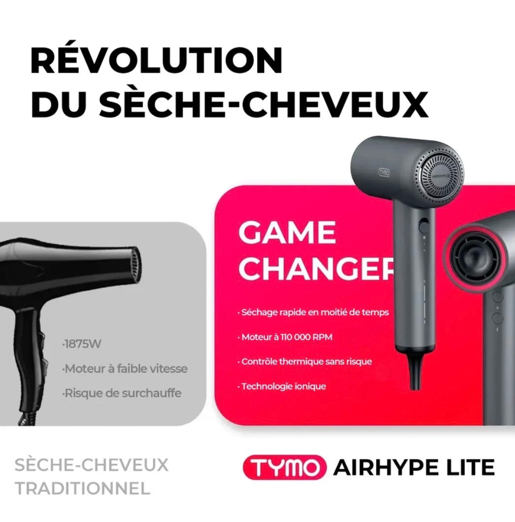 Sèche-Cheveux Haute Vitesse Ionique